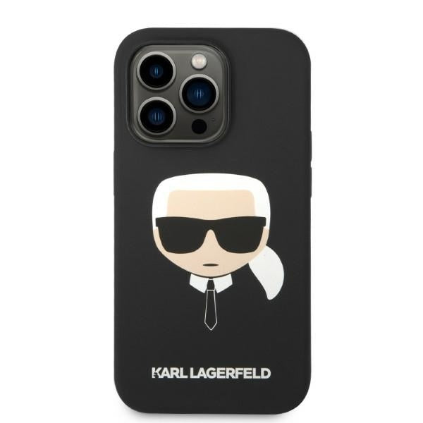 Θήκη MagSafe για Apple iPhone 14 Pro, Karl Lagerfeld, Silicone Karl Head, Μαύρη
