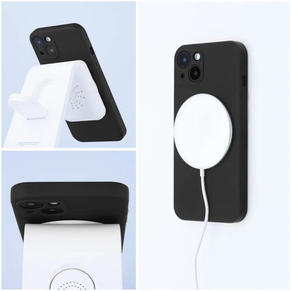 Θήκη MagSafe για Apple iPhone 13 Pro Max, OEM, Silicone Mag, Μαύρη