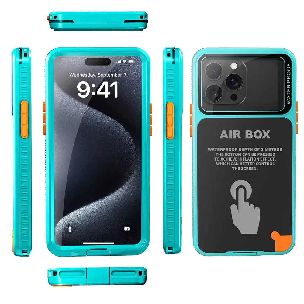 Universal Waterproof Case for Phone max. 6.1inch, ShellBox, AirBox, Blue