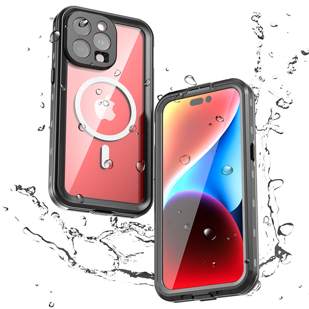 Αδιάβροχη Θήκη MagSafe για Apple iPhone 15 Pro Max, ShellBox, Μαύρη