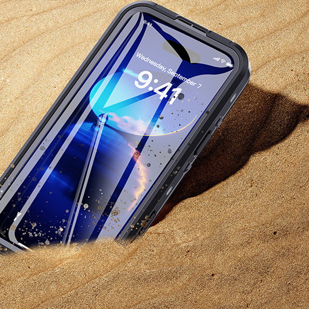 Αδιάβροχη Θήκη για Apple iPhone 16 Pro Max, ShellBox, Μαύρη