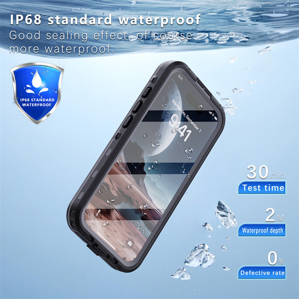 Αδιάβροχη Θήκη για Apple iPhone 16, ShellBox, Μαύρη