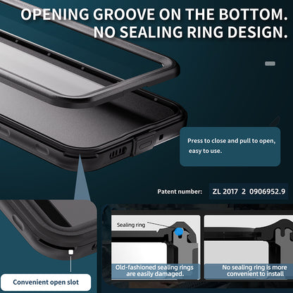 Αδιάβροχη Θήκη για Samsung Galaxy A16 5G A166 / A16 4G A165, ShellBox, Μαύρη