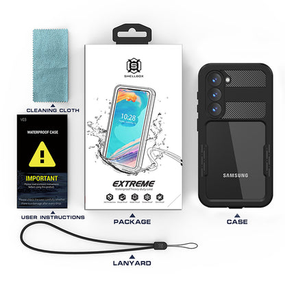 Αδιάβροχη Θήκη για Samsung Galaxy S23 S911, ShellBox, Μαύρη