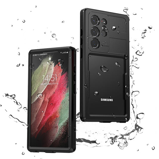 Θήκη Waterproof για Samsung Galaxy S23 Ultra S918, ShellBox, Μαύρη
