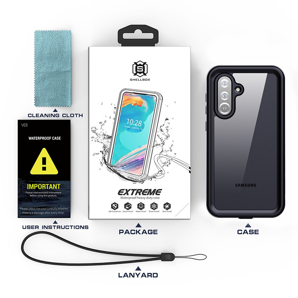 Θήκη Waterproof για Samsung Galaxy S25 S931, ShellBox, Μαύρη
