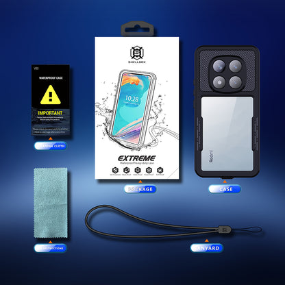 Θήκη Waterproof για Xiaomi Poco X7 / Redmi Note 14 Pro 5G, ShellBox, Μαύρη