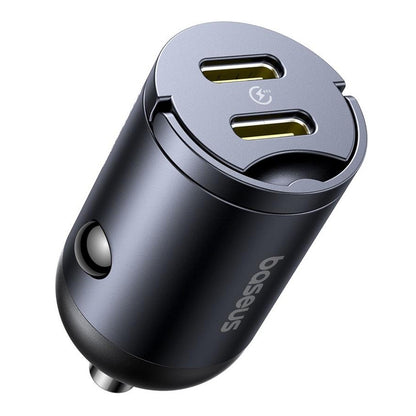 Φορτιστής Αυτοκινήτου Baseus Tiny Star, 30W, 3A, 2 x USB-C, Μαύρος C00035001121-03