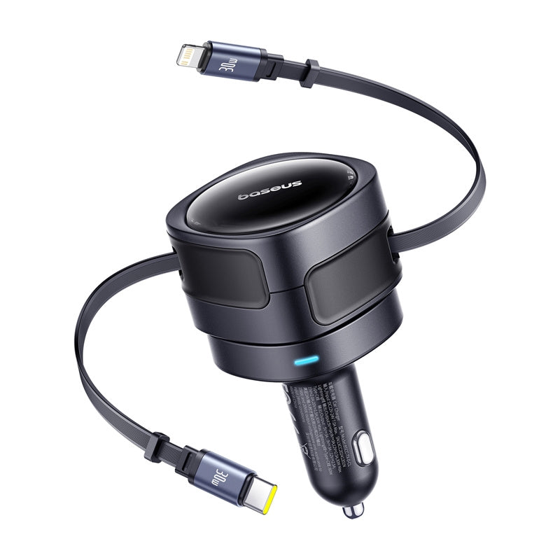 Φορτιστής αυτοκινήτου με καλώδιο USB-C / Lightning Baseus Enjoyment Max, 60W, Μαύρος C00035507121-00