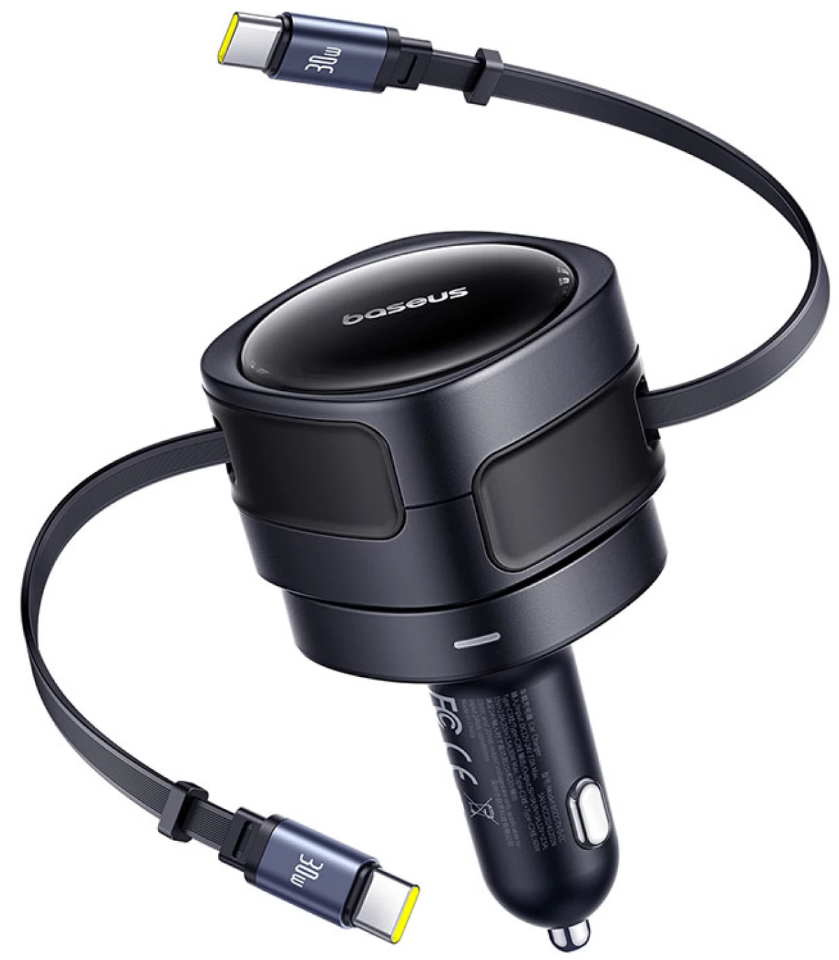 Φορτιστής Αυτοκινήτου με Καλώδιο USB-C Baseus Enjoyment Max, 60W, 3A, Μαύρο C00035507121-01