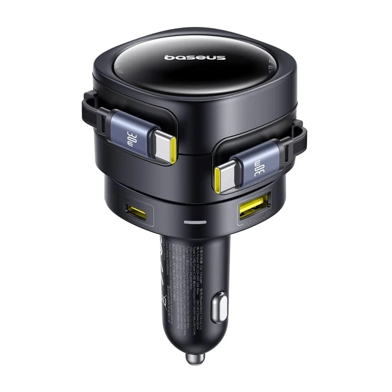 Φορτιστής Αυτοκινήτου με Καλώδιο USB-C Baseus Enjoyment Max, 90W, 3A, 1 x USB-A - 1 x USB-C, Μαύρο C00035507121-03