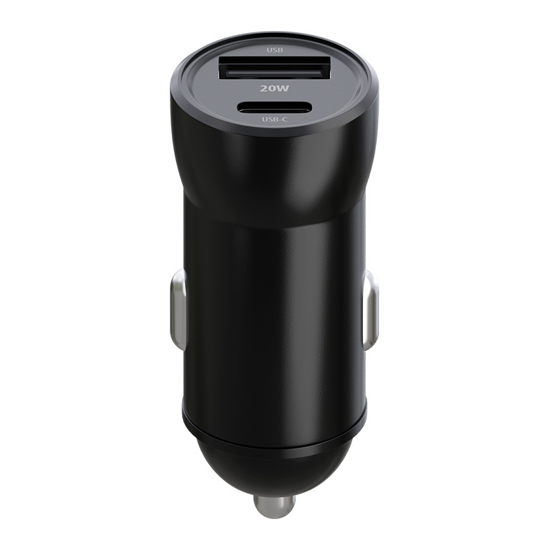 Φορτιστής Αυτοκινήτου με Καλώδιο USB-C MaXlife MXCC-04, 20W, 3A, 1 x USB-A - 1 x USB-C, Μαύρο