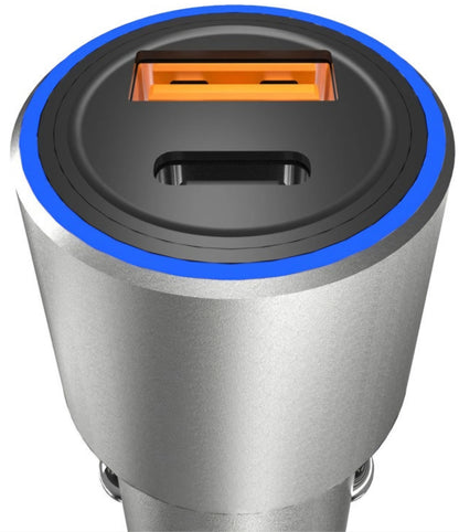 Φορτιστής Αυτοκινήτου Dudao R4PQ NM, 22.5W, 3A, 1 x USB-A - 1 x USB-C, Γκρι