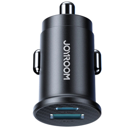 Joyroom JR-CCN16 Mini Car Charger, 12W, 2.4A, 1 x USB-A - 1 x USB-C, Black