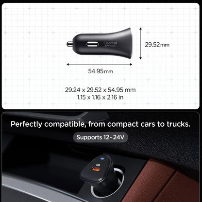 Φορτιστής Αυτοκινήτου Spigen EV301 Essential, 30W, 3A, 1 x USB-C, Μαύρος ACP08699