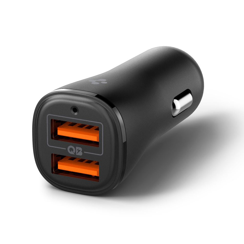Spigen EV302 Essential Car Charger, 30W, 3A, 2 x USB-A, Black ACP08700