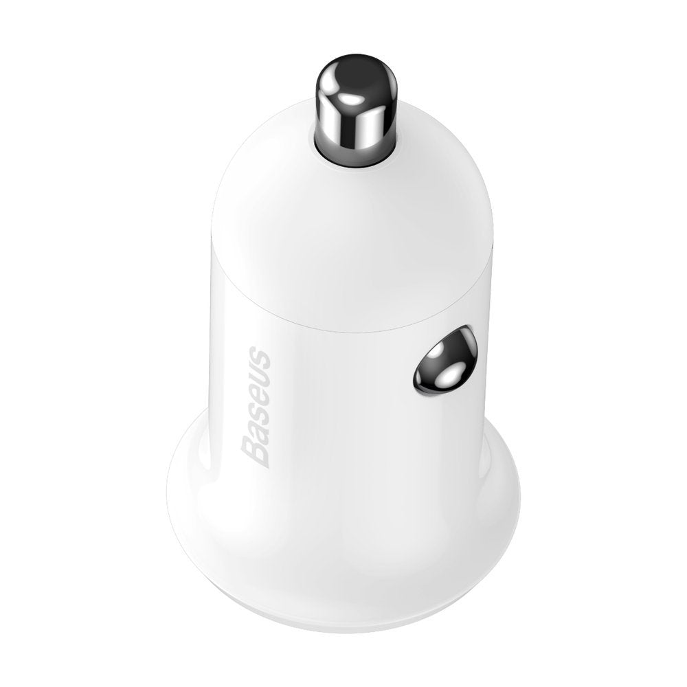Φορτιστής Αυτοκινήτου Baseus Grain Pro, 24W, 2.4A, 2 x USB-A, Λευκός CCALLP-02