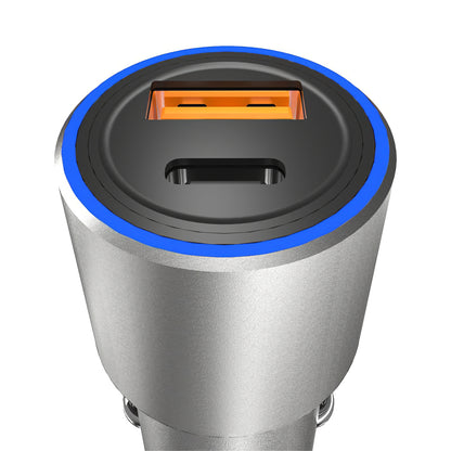 Φορτιστής Αυτοκινήτου USB Dudao R4PQ, 1 X USB - 1 X USB Τύπου-C, 22.5 W, Quick Charge - Power Delivery, Γκρι