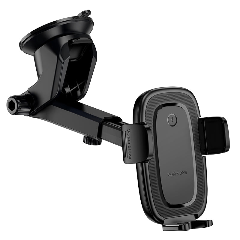 Borofone BH223 Follower Wireless Car Charger, 15W, 1.67A, Black