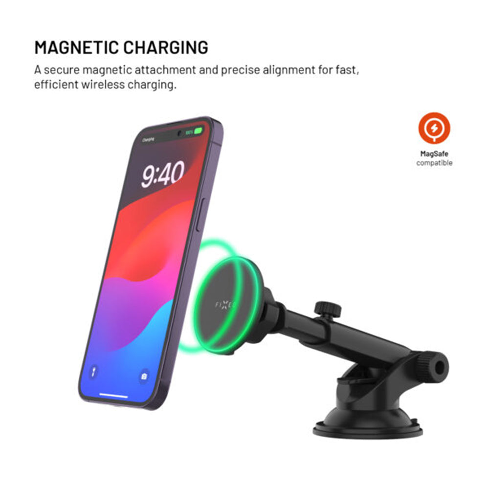 Ασύρματος Φορτιστής Αυτοκινήτου Fixed MagRound 2 XL, 15W, 1.67A, Μαύρο