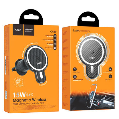 Wireless Car Charger HOCO CA85, 15W, 1.67A, Black