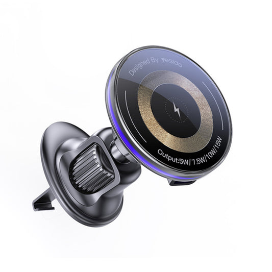 Ασύρματος Φορτιστής Αυτοκινήτου Yesido C308, 15W, 1.67A, Μαύρο