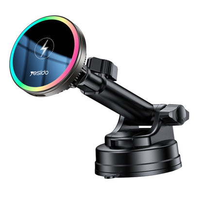 Ασύρματος Φορτιστής Αυτοκινήτου Yesido C315, 15W, 1.67A, Μαύρο