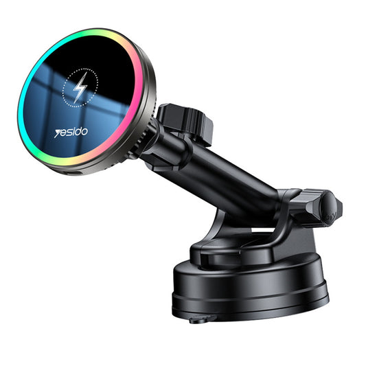 Ασύρματος Φορτιστής Αυτοκινήτου Yesido C315, 15W, 1.67A, Μαύρο
