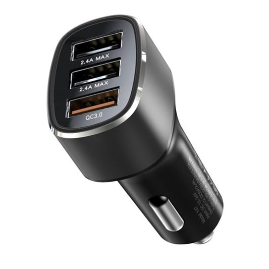 Φορτιστής Αυτοκινήτου Yesido Y46, 42W, 3A, 3 x USB-A, Μαύρο