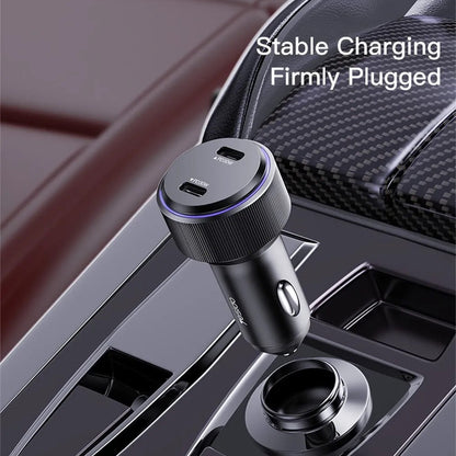 Φορτιστής Αυτοκινήτου Yesido Y48, 60W, 3A, 2 x USB-C, Μαύρο