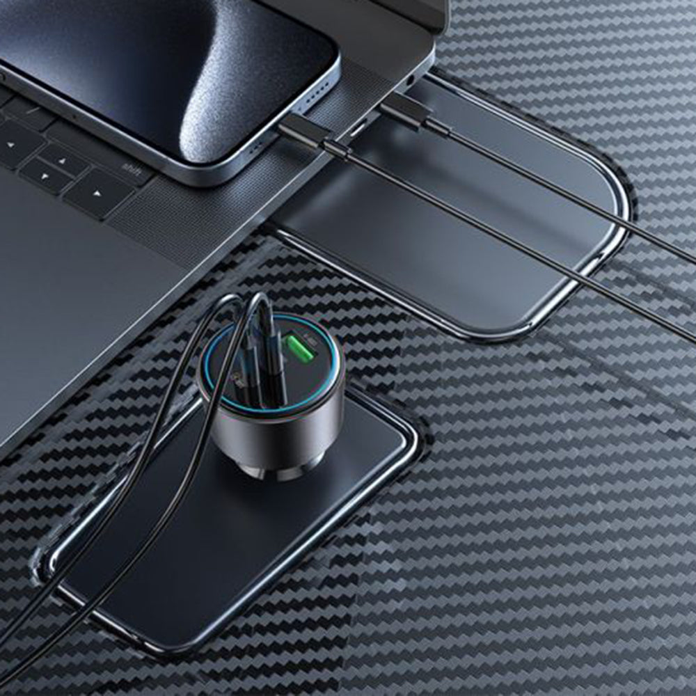 Φορτιστής Αυτοκινήτου Yesido Y59, 200W, 5A, 1 x USB-A - 2 x USB-C, Μαύρο