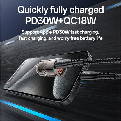 Φορτιστής Αυτοκινήτου Yesido Y68, 30W, 3A, 1 x USB-A - 1 x USB-C, Μαύρο