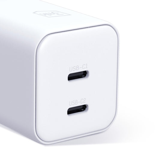 Φορτιστής Δικτύου 3MK Hyper, 45W, 2 x USB-C, Λευκός