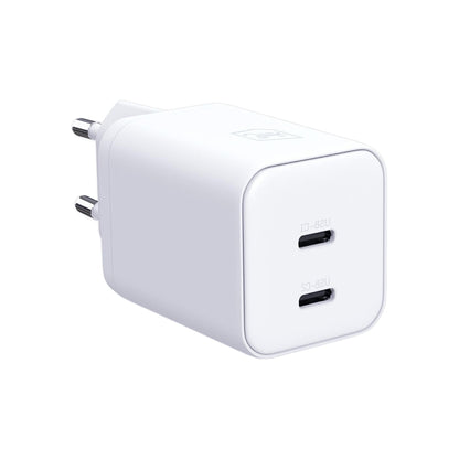 Φορτιστής Δικτύου 3MK Hyper, 45W, 2 x USB-C, Λευκός