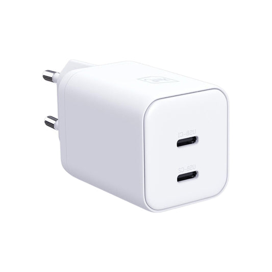 Φορτιστής Δικτύου 3MK Hyper, 45W, 2 x USB-C, Λευκός