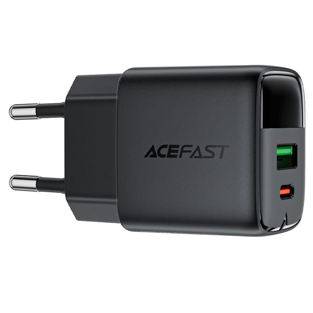 Φορτιστής Δικτύου Acefast A116 Display, 35W, 3A, 1 x USB-A - 1 x USB-C, Μαύρο