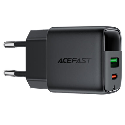 Φορτιστής Δικτύου Acefast A116 Display, 35W, 3A, 1 x USB-A - 1 x USB-C, Μαύρο