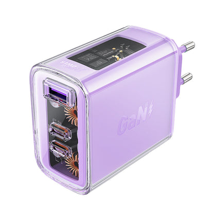 Φορτιστής Δικτύου Acefast A45 Exploration, 65W, 3.25A, 1 x USB-A - 2 x USB-C, Μωβ