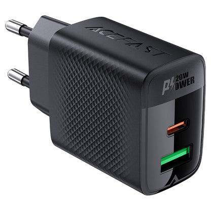 Φορτιστής Δικτύου Acefast A78, 20W, 3A, 1 x USB-A - 1 x USB-C, Μαύρο