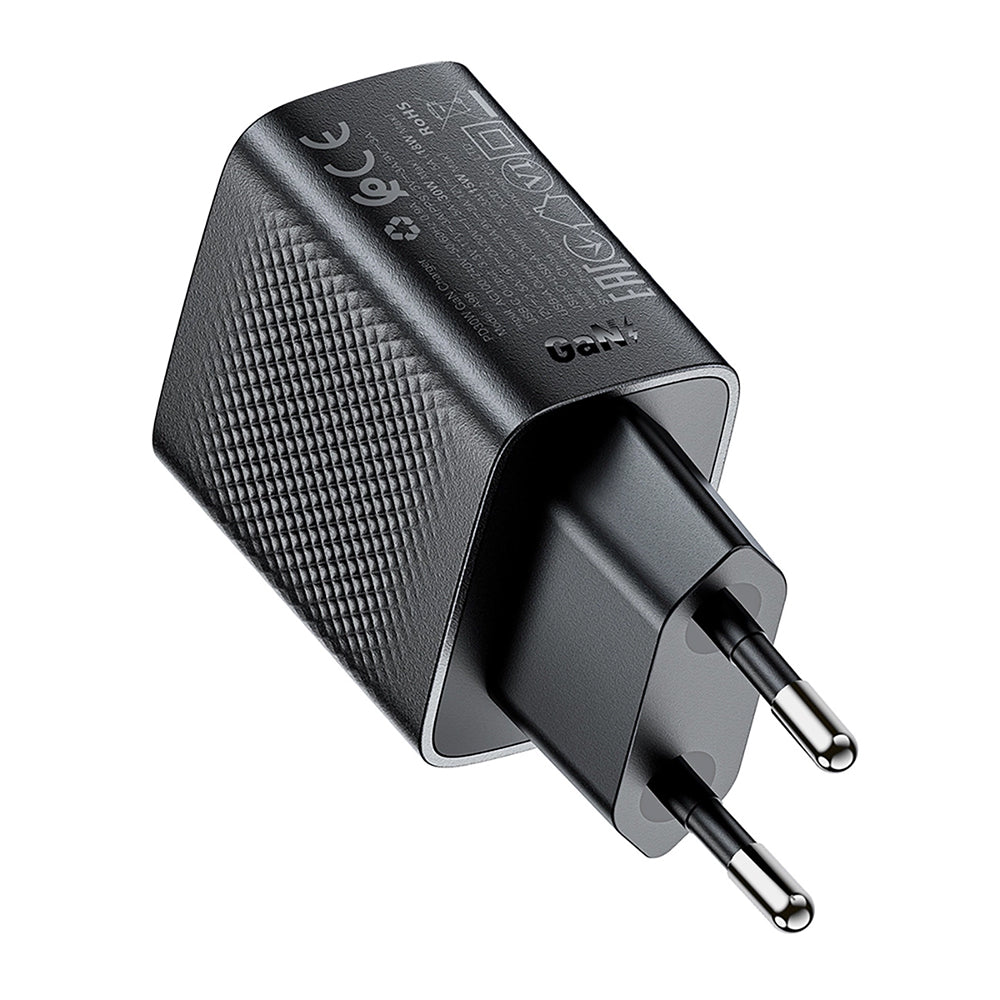 Φορτιστής Δικτύου Acefast A98, 30W, 3A, 1 x USB-A - 1 x USB-C, Μαύρο