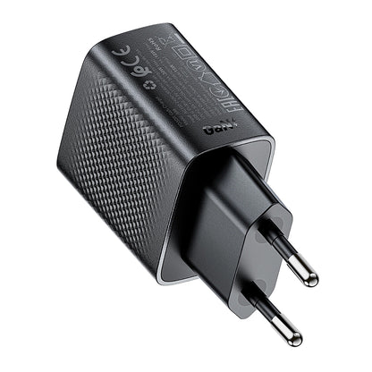 Φορτιστής Δικτύου Acefast A98, 30W, 3A, 1 x USB-A - 1 x USB-C, Μαύρο