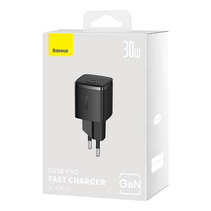Φορτιστής Δικτύου Baseus Cube Pro, 30W, 3A, 1 x USB-C, Μαύρος CCXF000301
