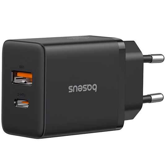 Φορτιστής Δικτύου Baseus Cube, 30W, 2.4A, 1 x USB-A - 1 x USB-C, Μαύρο P10111404113-00
