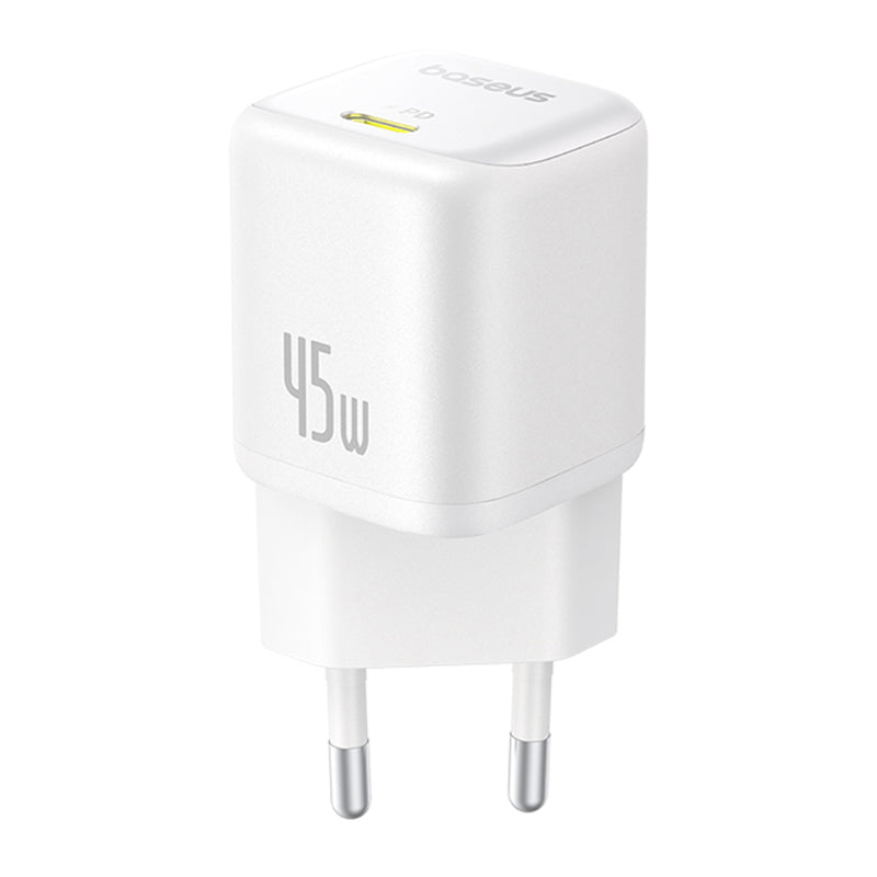 Φορτιστής Δικτύου Baseus PicoGo, 45W, 3A, 1 x USB-C, Λευκό P10176800213-00