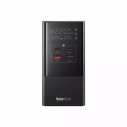 Προέκταση Baseus PowerCombo, 3 x Schuko - 2 x USB-A - 2 x USB-C, Μαύρο E00023606113-00