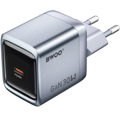 Φορτιστής Δικτύου BWOO BO-CDA236, 30W, 3A, 1 x USB-C, Γκρι