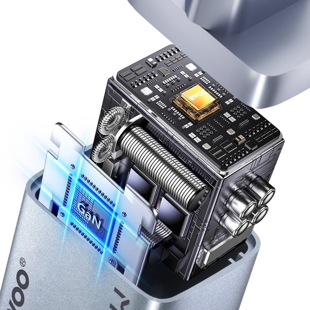 Φορτιστής Δικτύου BWOO BO-CDA236, 30W, 3A, 1 x USB-C, Γκρι