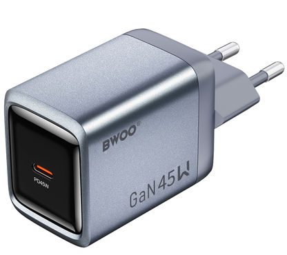 Φορτιστής Δικτύου BWOO BO-CDA238, 45W, 3A, 1 x USB-C, Γκρι