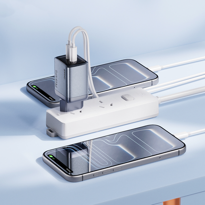 Φορτιστής Δικτύου BWOO BO-CDA239, 45W, 3A, 2 x USB-C, Γκρι