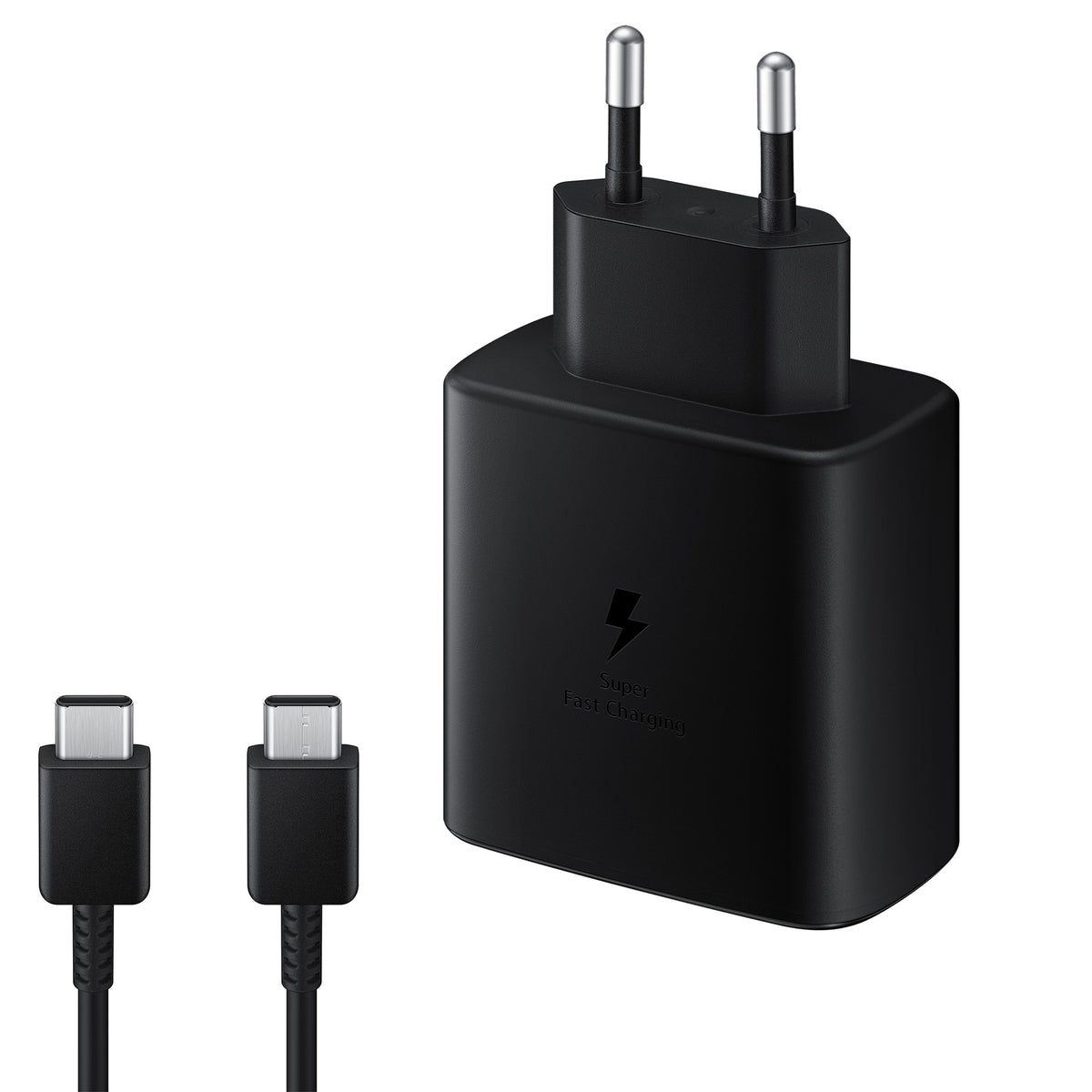 Samsung EP-TA845 + DA705BBE Network Charger with USB-C Cable, 45W, 4.05A, 1 x USB-C, Black